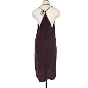 Humanoid Midi Dress Strappy Halter Eggplant Medium Cocktail Beach